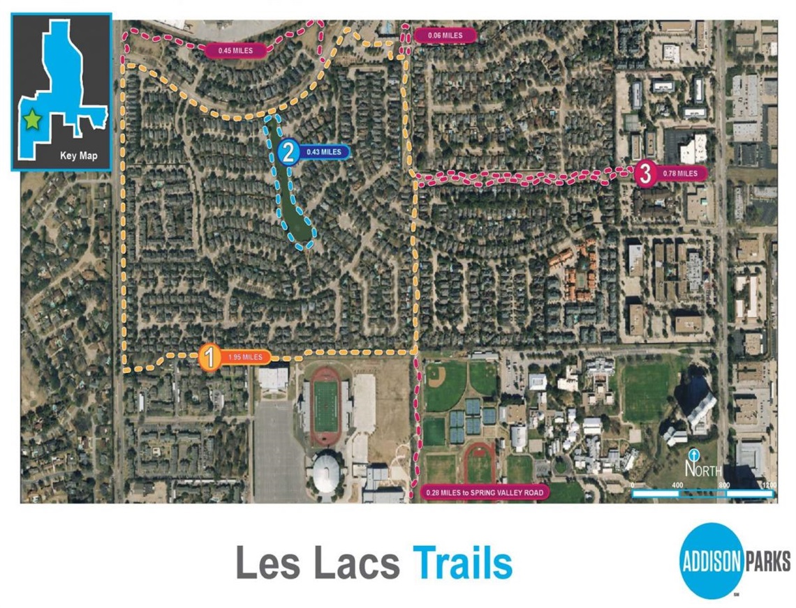 Les Lacs Trails Map